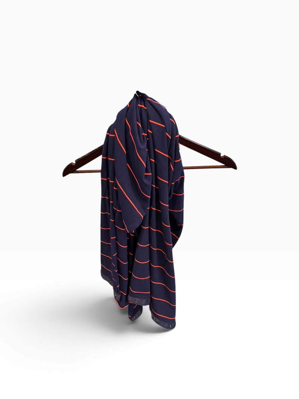 lululemon athletica Navy Scarf with Coral-Red Stripes